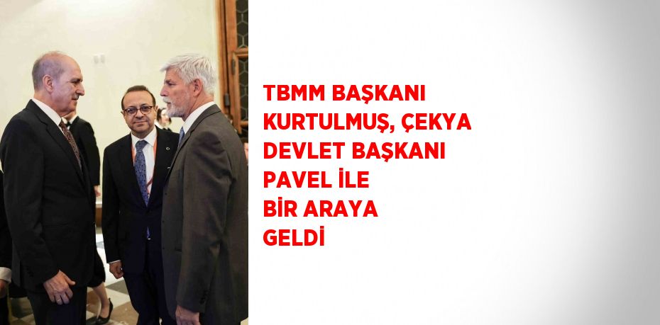 TBMM BAŞKANI KURTULMUŞ, ÇEKYA DEVLET BAŞKANI PAVEL İLE BİR ARAYA GELDİ