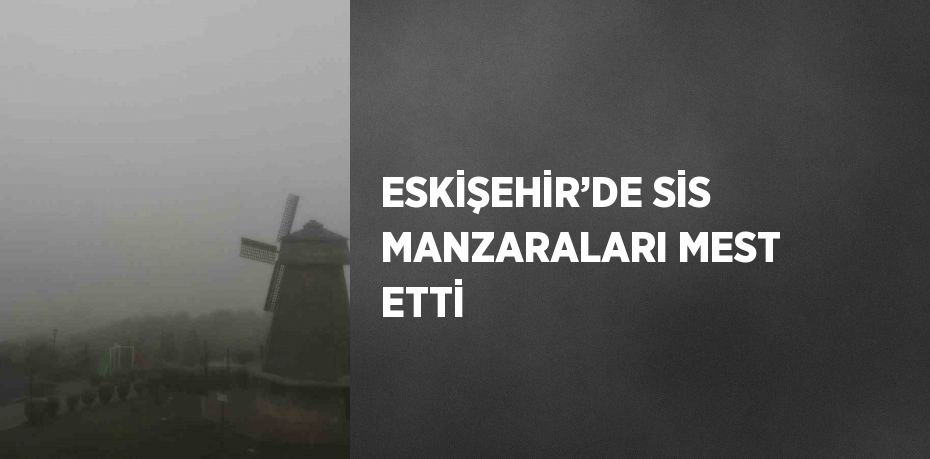 ESKİŞEHİR’DE SİS MANZARALARI MEST ETTİ