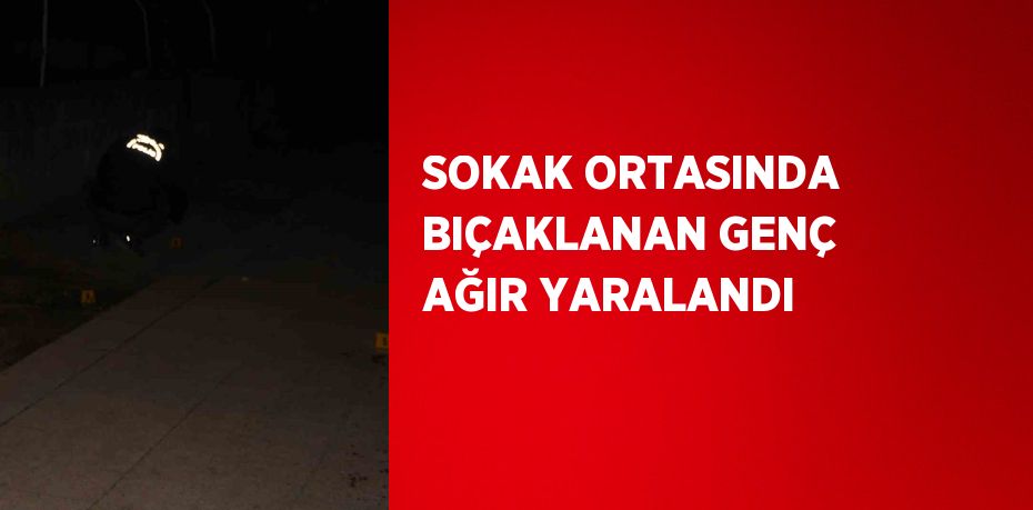 SOKAK ORTASINDA BIÇAKLANAN GENÇ AĞIR YARALANDI