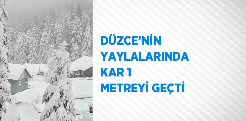 DÜZCE’NİN YAYLALARINDA KAR 1 METREYİ GEÇTİ