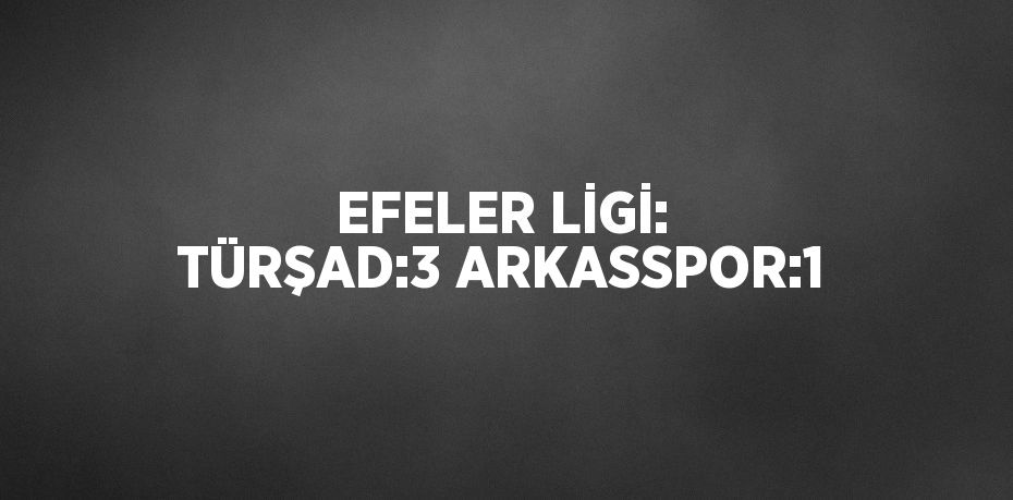 EFELER LİGİ: TÜRŞAD:3 ARKASSPOR:1