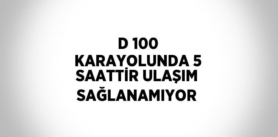 D 100 KARAYOLUNDA 5 SAATTİR ULAŞIM SAĞLANAMIYOR