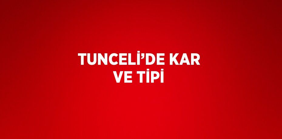 TUNCELİ’DE KAR VE TİPİ