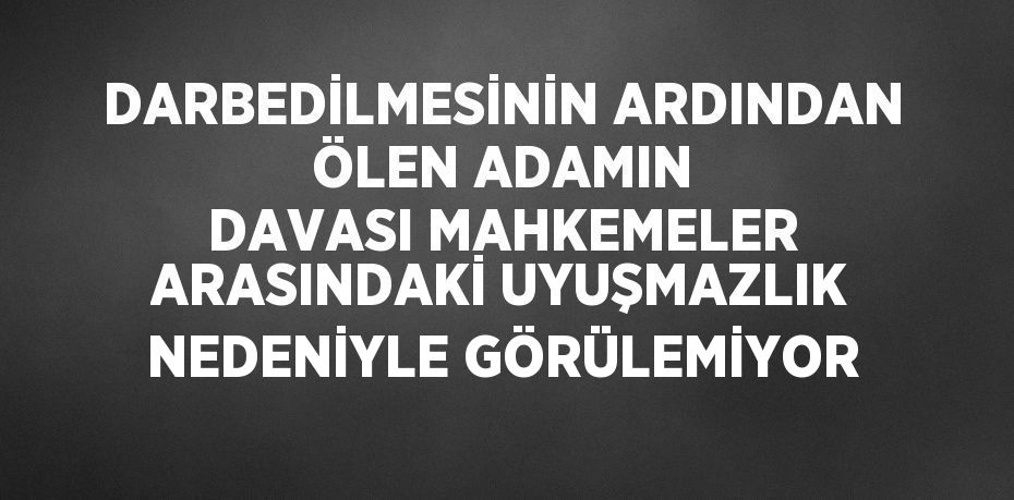 DARBEDİLMESİNİN ARDINDAN ÖLEN ADAMIN DAVASI MAHKEMELER ARASINDAKİ UYUŞMAZLIK NEDENİYLE GÖRÜLEMİYOR