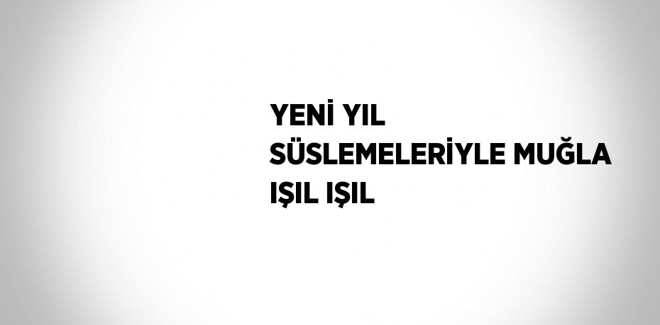 YENİ YIL SÜSLEMELERİYLE MUĞLA IŞIL IŞIL