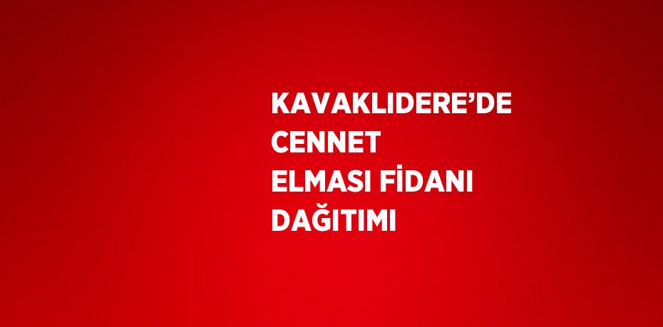 KAVAKLIDERE’DE CENNET ELMASI FİDANI DAĞITIMI