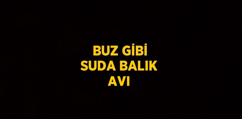 BUZ GİBİ SUDA BALIK AVI