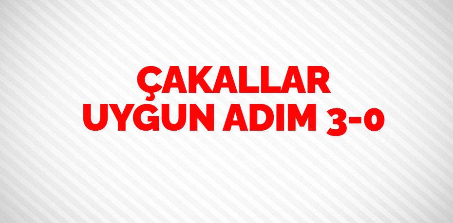 ÇAKALLAR UYGUN ADIM     3-0