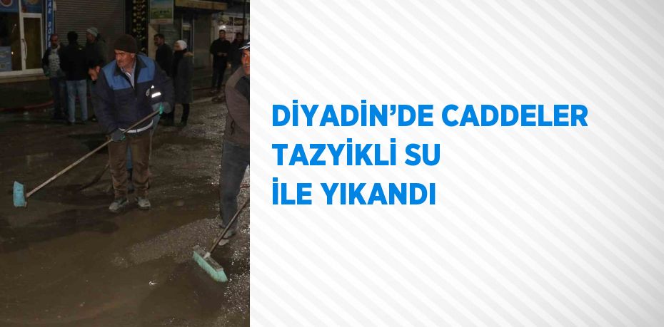 DİYADİN’DE CADDELER TAZYİKLİ SU İLE YIKANDI