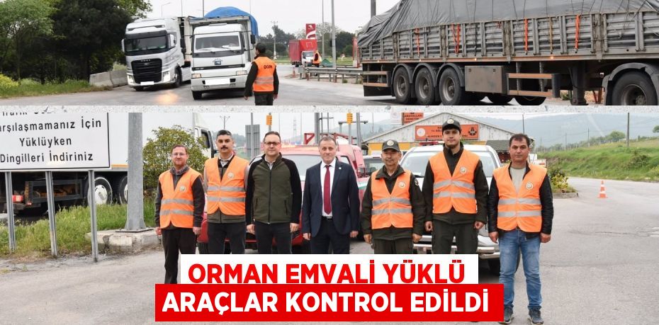 ORMAN EMVALİ YÜKLÜ ARAÇLAR KONTROL EDİLDİ