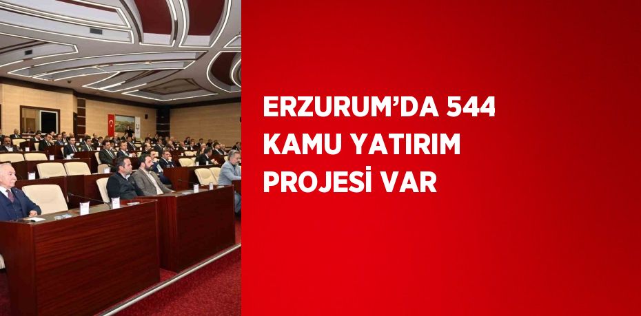 ERZURUM’DA 544 KAMU YATIRIM PROJESİ VAR