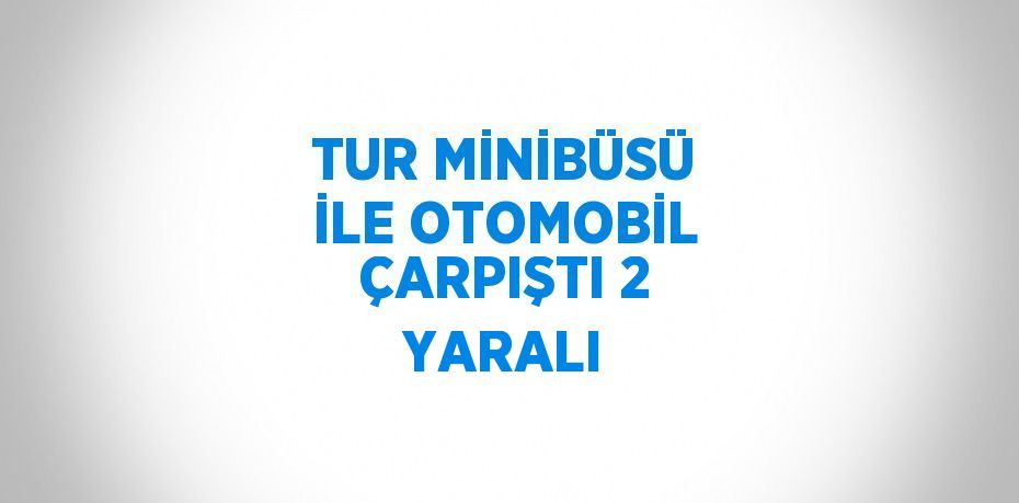 TUR MİNİBÜSÜ İLE OTOMOBİL ÇARPIŞTI 2 YARALI