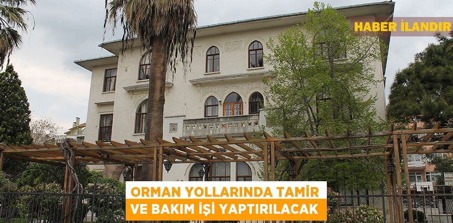 Orman yollarında tamir ve bakım işi yaptırılacak