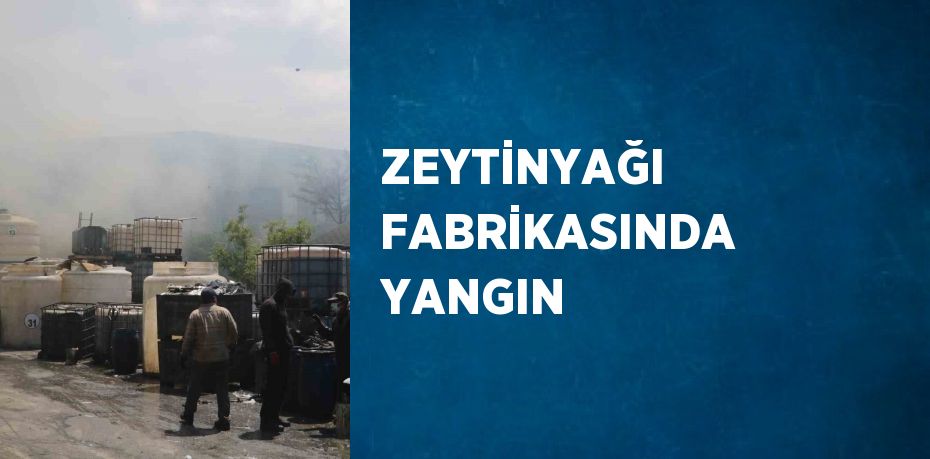 ZEYTİNYAĞI FABRİKASINDA YANGIN