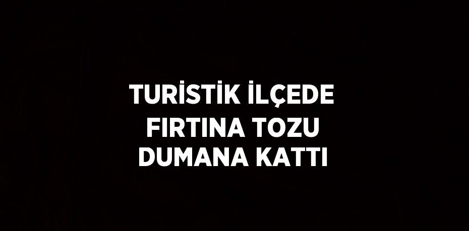 TURİSTİK İLÇEDE FIRTINA TOZU DUMANA KATTI
