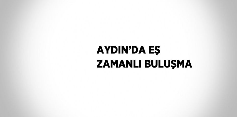AYDIN’DA EŞ ZAMANLI BULUŞMA