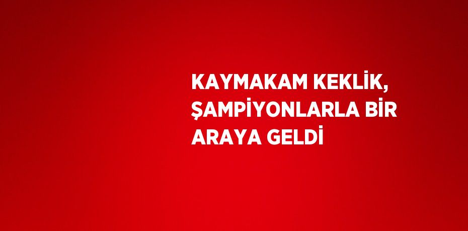 KAYMAKAM KEKLİK, ŞAMPİYONLARLA BİR ARAYA GELDİ
