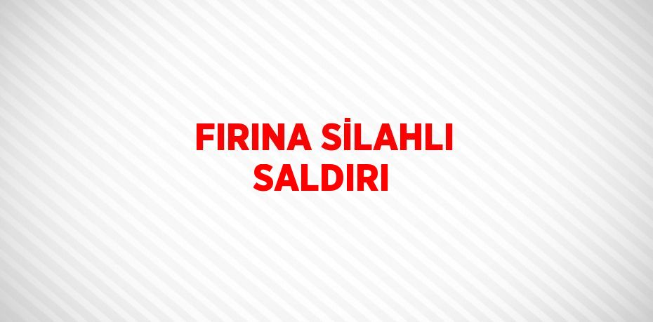 FIRINA SİLAHLI SALDIRI