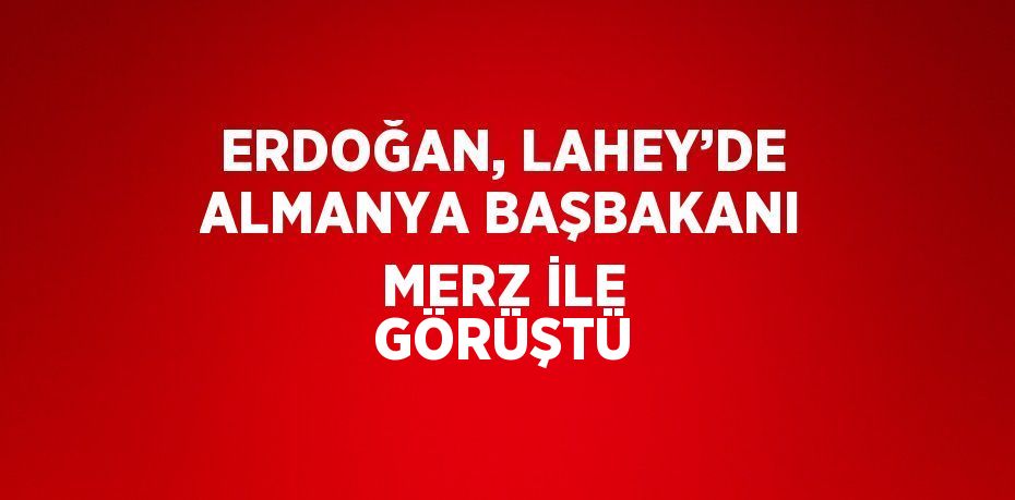 ERDOĞAN, LAHEY’DE ALMANYA BAŞBAKANI MERZ İLE GÖRÜŞTÜ
