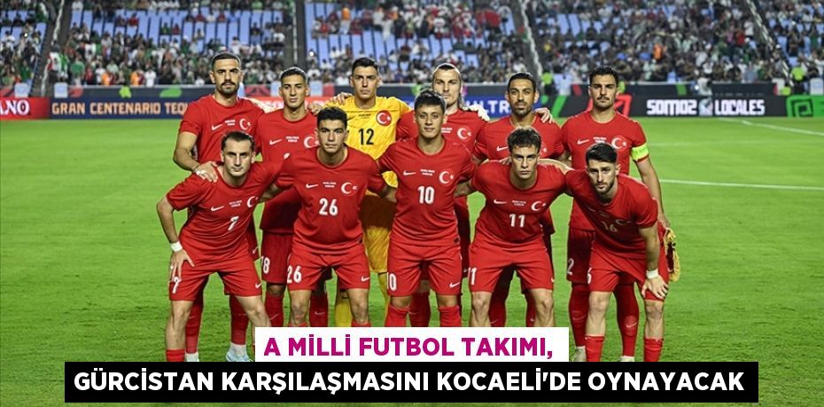 A MİLLİ FUTBOL TAKIMI, GÜRCİSTAN KARŞILAŞMASINI KOCAELİ'DE OYNAYACAK