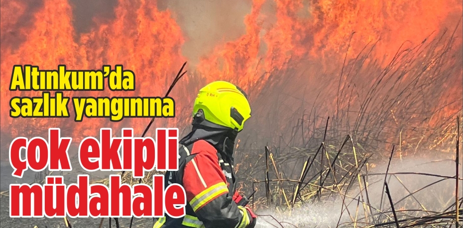 Altınkum’da Sazlık Yangınına Çok Ekipli Müdahale
