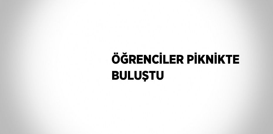 ÖĞRENCİLER PİKNİKTE BULUŞTU