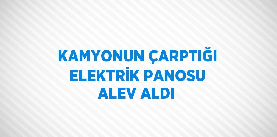 KAMYONUN ÇARPTIĞI ELEKTRİK PANOSU ALEV ALDI