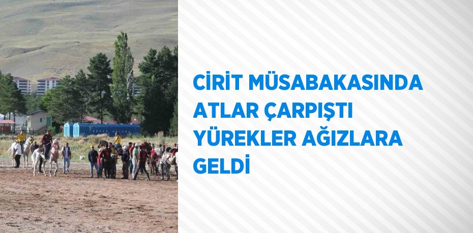 CİRİT MÜSABAKASINDA ATLAR ÇARPIŞTI YÜREKLER AĞIZLARA GELDİ