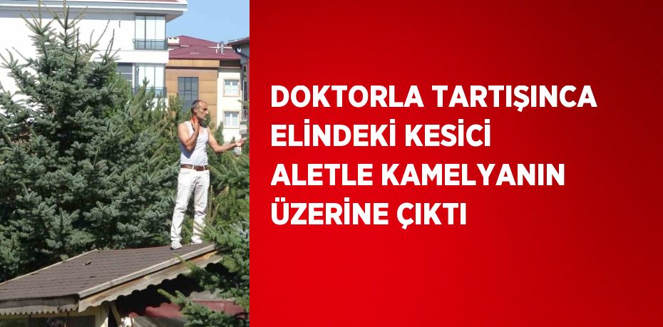 DOKTORLA TARTIŞINCA ELİNDEKİ KESİCİ ALETLE KAMELYANIN ÜZERİNE ÇIKTI