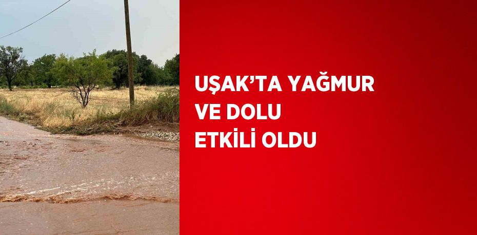 UŞAK’TA YAĞMUR VE DOLU ETKİLİ OLDU