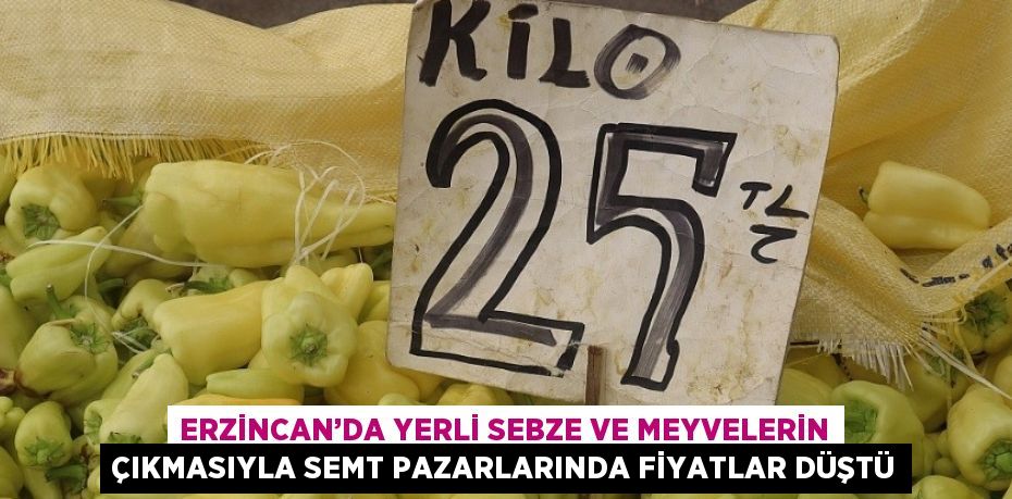 ERZİNCAN’DA YERLİ SEBZE VE MEYVELERİN ÇIKMASIYLA SEMT PAZARLARINDA FİYATLAR DÜŞTÜ