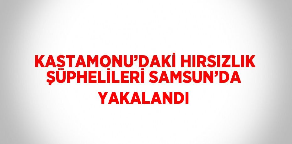 KASTAMONU’DAKİ HIRSIZLIK ŞÜPHELİLERİ SAMSUN’DA YAKALANDI