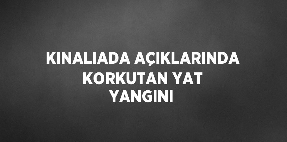 KINALIADA AÇIKLARINDA KORKUTAN YAT YANGINI