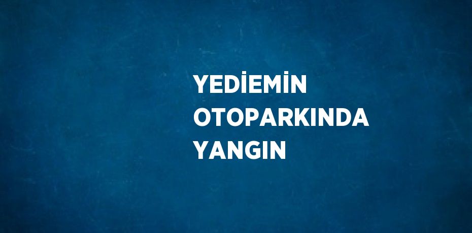 YEDİEMİN OTOPARKINDA YANGIN