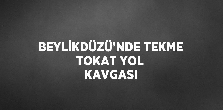 BEYLİKDÜZÜ’NDE TEKME TOKAT YOL KAVGASI