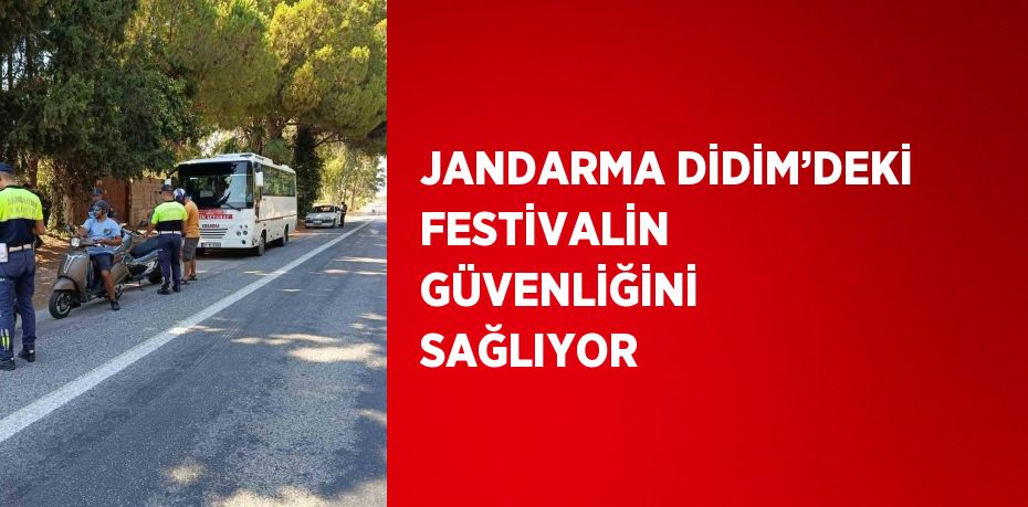JANDARMA DİDİM’DEKİ FESTİVALİN GÜVENLİĞİNİ SAĞLIYOR