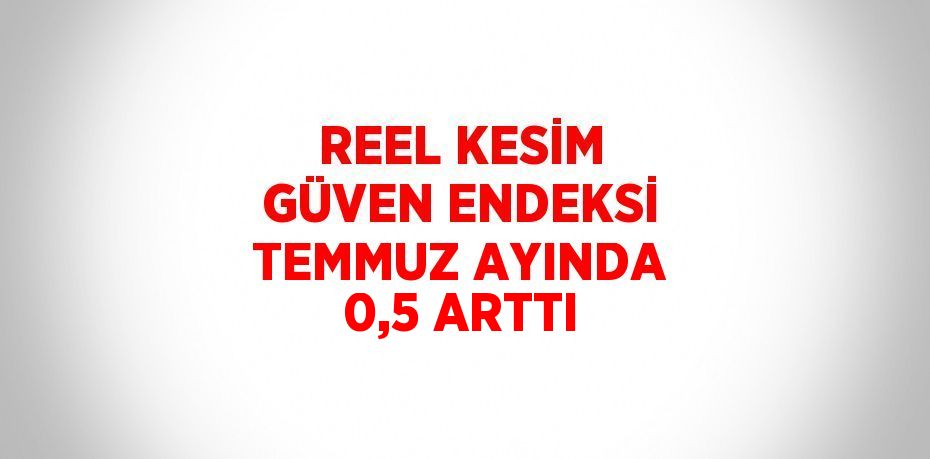 REEL KESİM GÜVEN ENDEKSİ TEMMUZ AYINDA 0,5 ARTTI