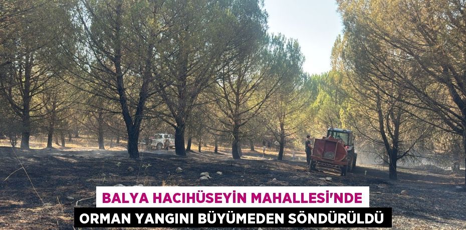 BALYA HACIHÜSEYİN MAHALLESİ’NDE ORMAN YANGINI BÜYÜMEDEN SÖNDÜRÜLDÜ