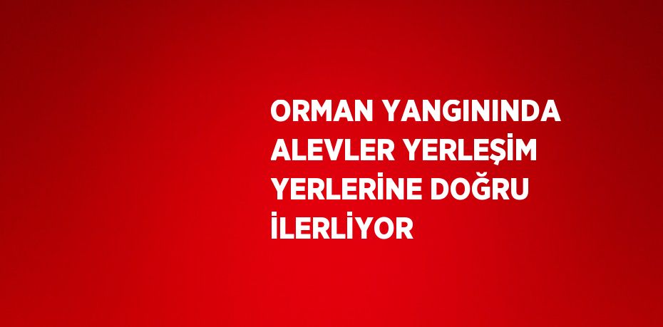 ORMAN YANGININDA ALEVLER YERLEŞİM YERLERİNE DOĞRU İLERLİYOR