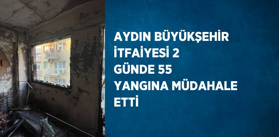 AYDIN BÜYÜKŞEHİR İTFAİYESİ 2 GÜNDE 55 YANGINA MÜDAHALE ETTİ