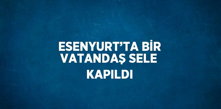 ESENYURT’TA BİR VATANDAŞ SELE KAPILDI