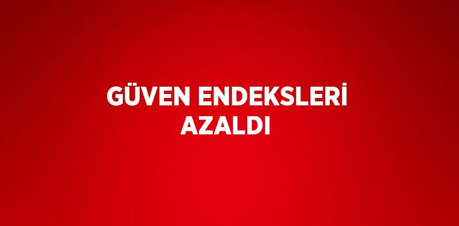 GÜVEN ENDEKSLERİ AZALDI