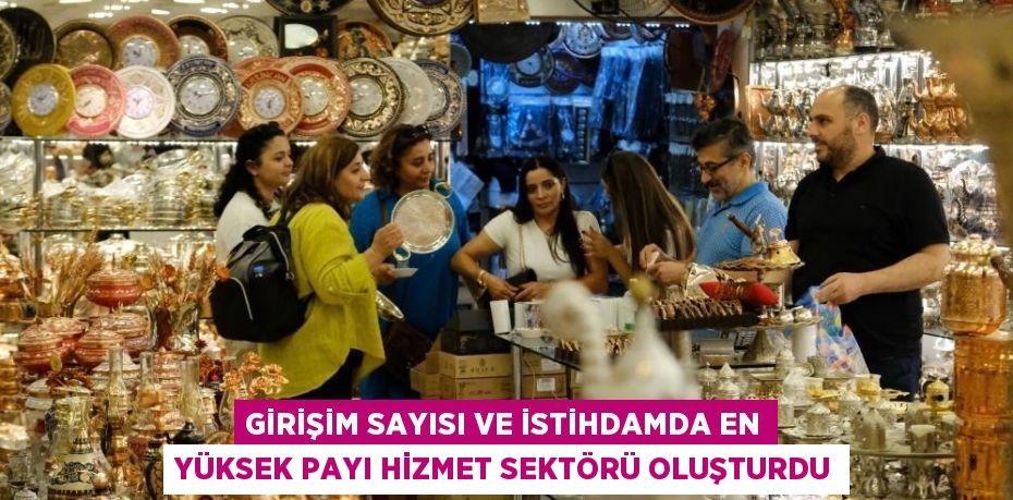 GİRİŞİM SAYISI VE İSTİHDAMDA EN YÜKSEK PAYI HİZMET SEKTÖRÜ OLUŞTURDU