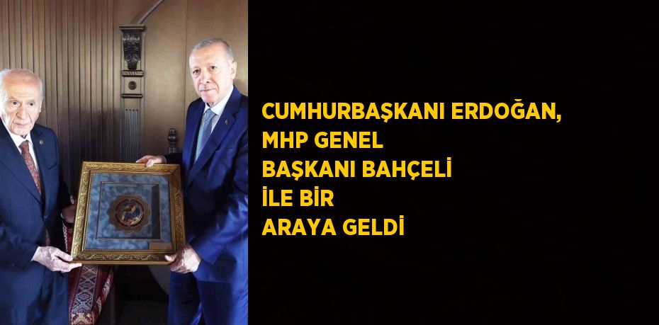 CUMHURBAŞKANI ERDOĞAN, MHP GENEL BAŞKANI BAHÇELİ İLE BİR ARAYA GELDİ