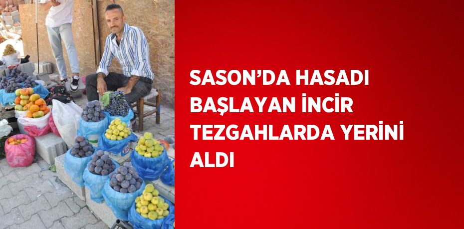 SASON’DA HASADI BAŞLAYAN İNCİR TEZGAHLARDA YERİNİ ALDI