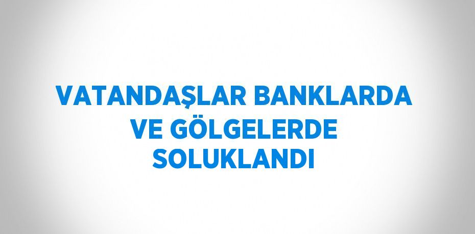 VATANDAŞLAR BANKLARDA VE GÖLGELERDE SOLUKLANDI