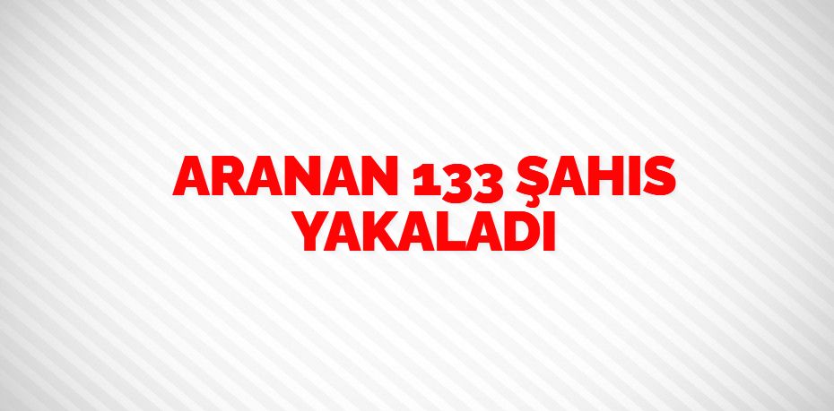 ARANAN 133 ŞAHIS YAKALADI