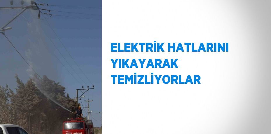 ELEKTRİK HATLARINI YIKAYARAK TEMİZLİYORLAR