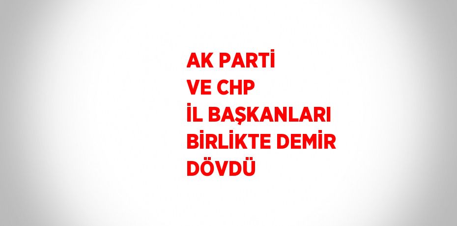 AK PARTİ VE CHP İL BAŞKANLARI BİRLİKTE DEMİR DÖVDÜ