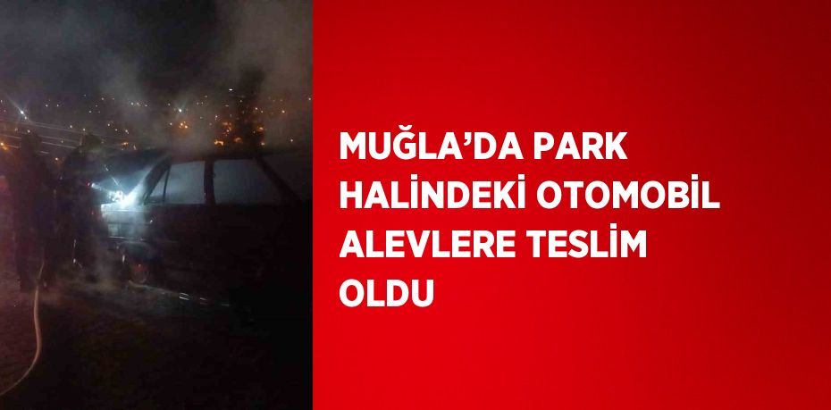 MUĞLA’DA PARK HALİNDEKİ OTOMOBİL ALEVLERE TESLİM OLDU